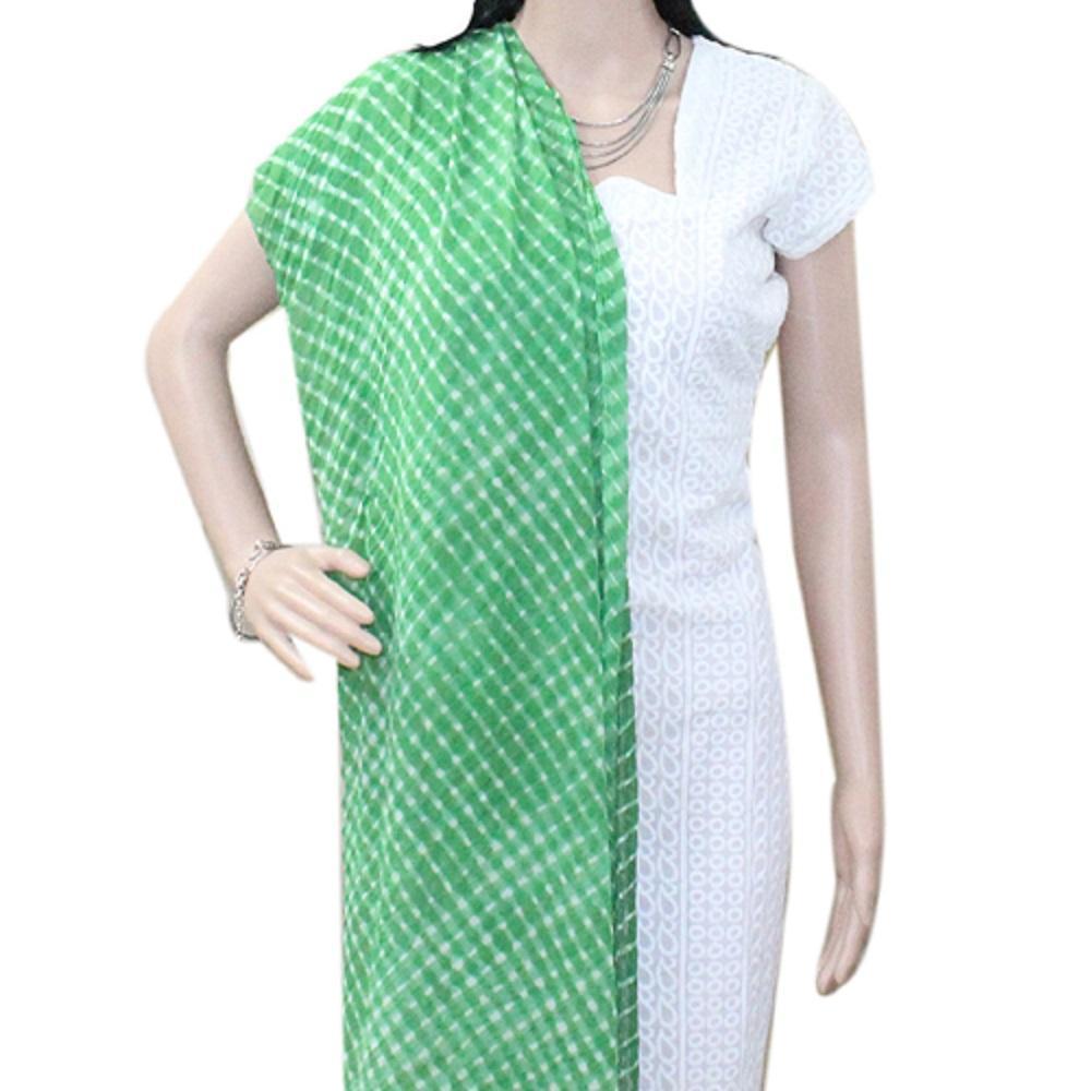 Green Leheriya Dupatta - ApkaMart