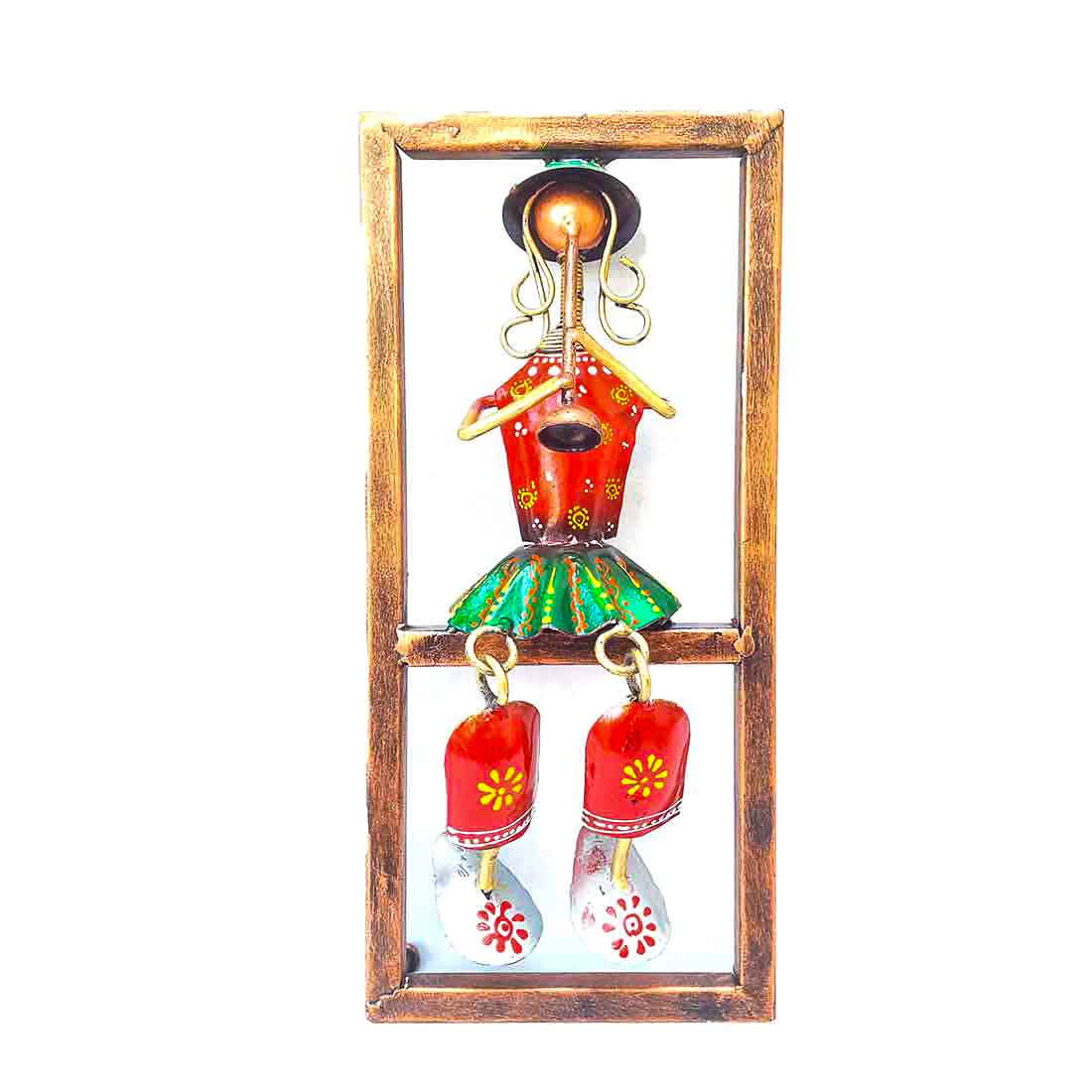 Wall Art for Living Room | Metal Wall Art Decor Shehnai Musician - 12 Inch - ApkaMart