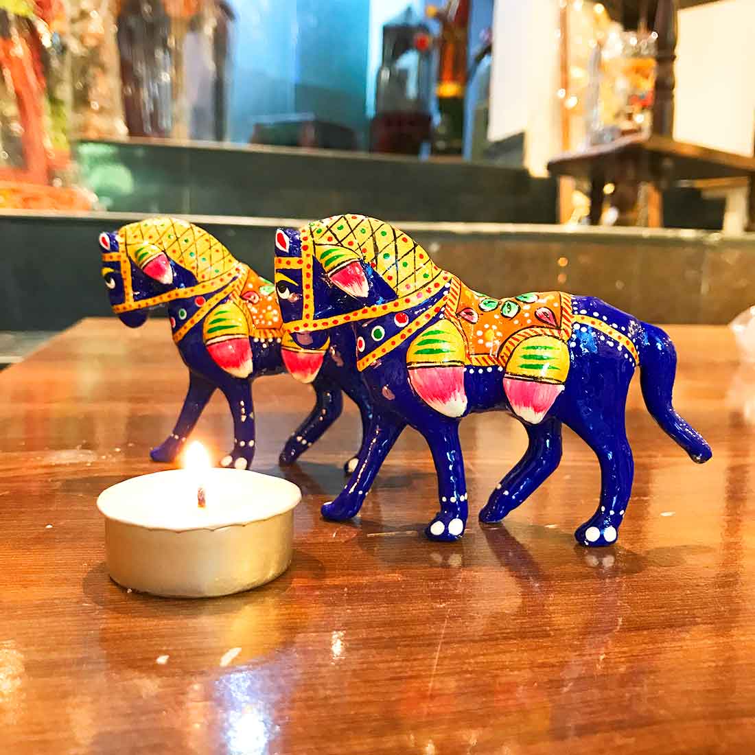 Horse Figurines | Showpiece For Table Decor - 3 Inch - Set of 2 - ApkaMart