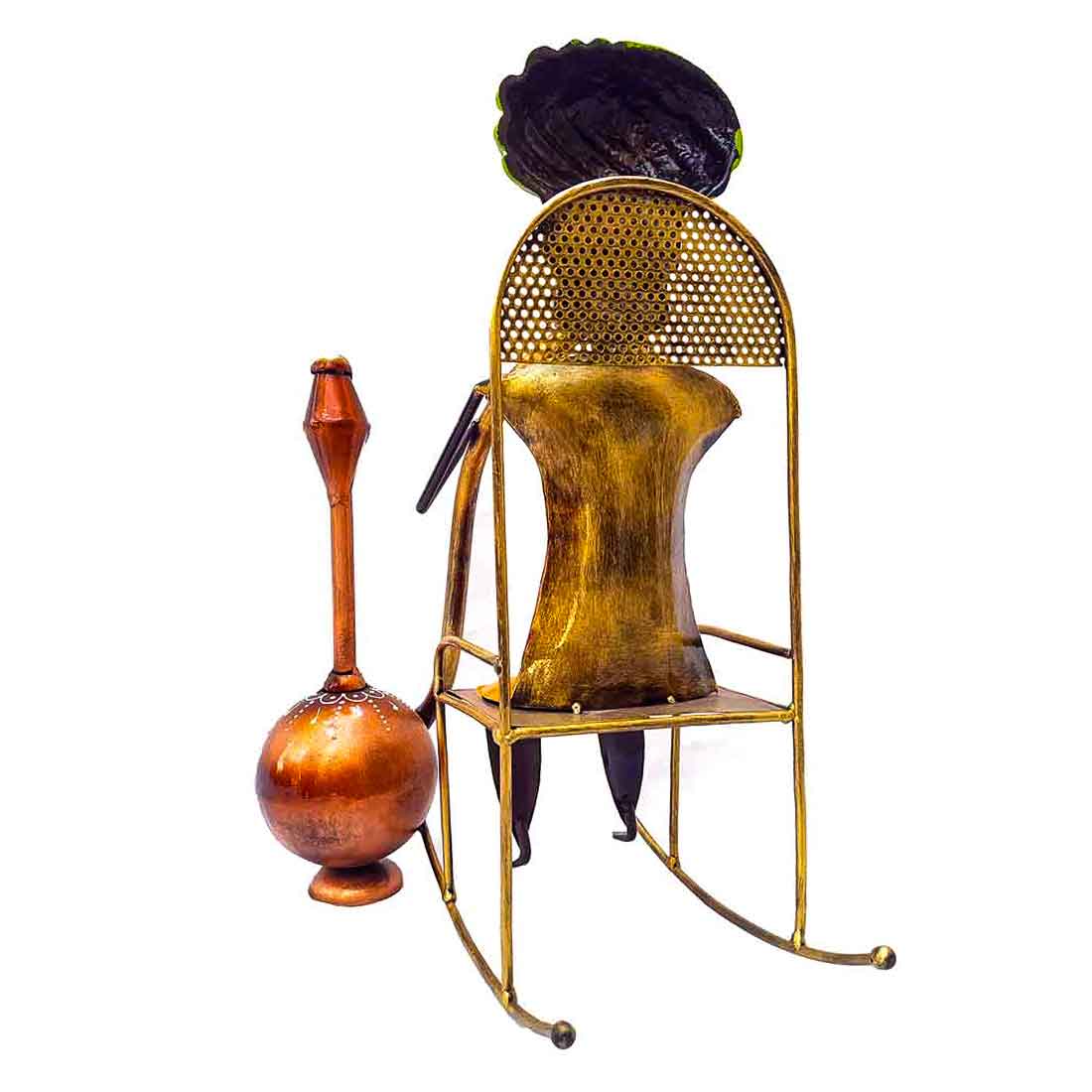 Man with Hukka - Antique Showpiece - For Table Decor & Gifts -17 Inch - ApkaMart