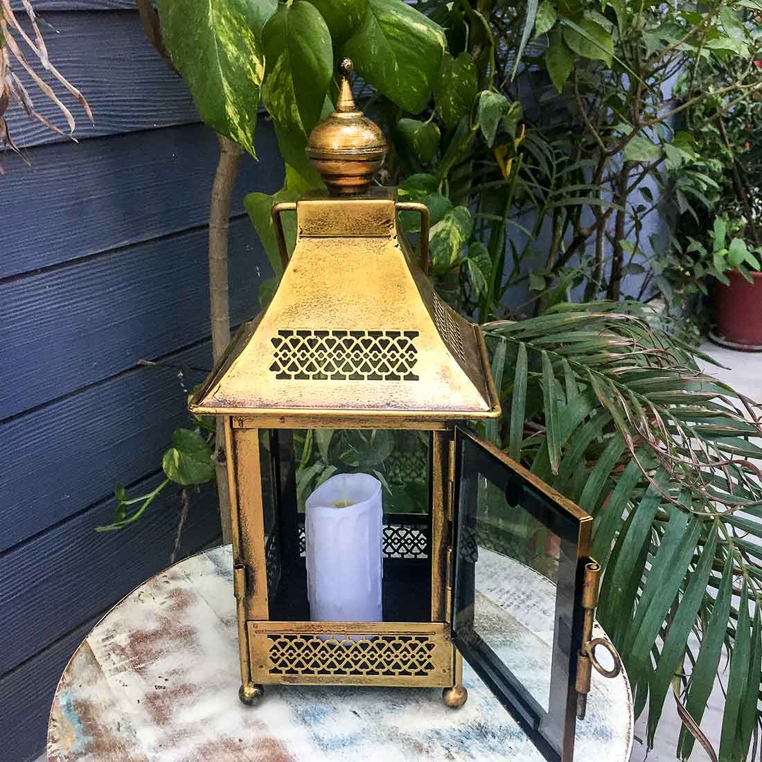 Lantern | Side Table Lamp - for Home Decor & Gifts - 16 inch - ApkaMart