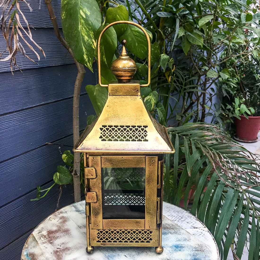 Lantern | Side Table Lamp - for Home Decor & Gifts - 16 inch - ApkaMart