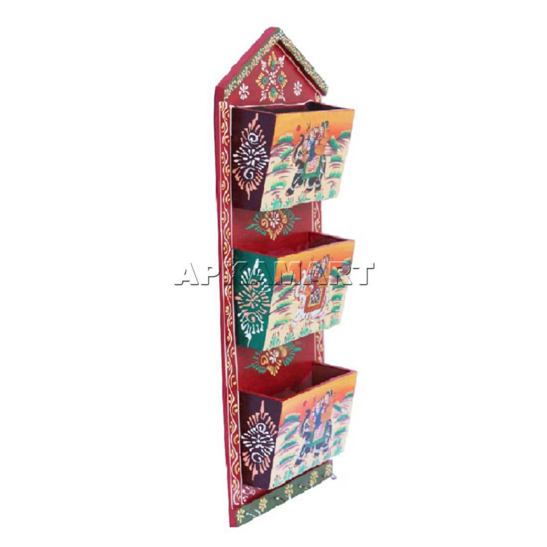 Wooden Key Holder | Key Stand with Letter Holder - 24 Inch - ApkaMart