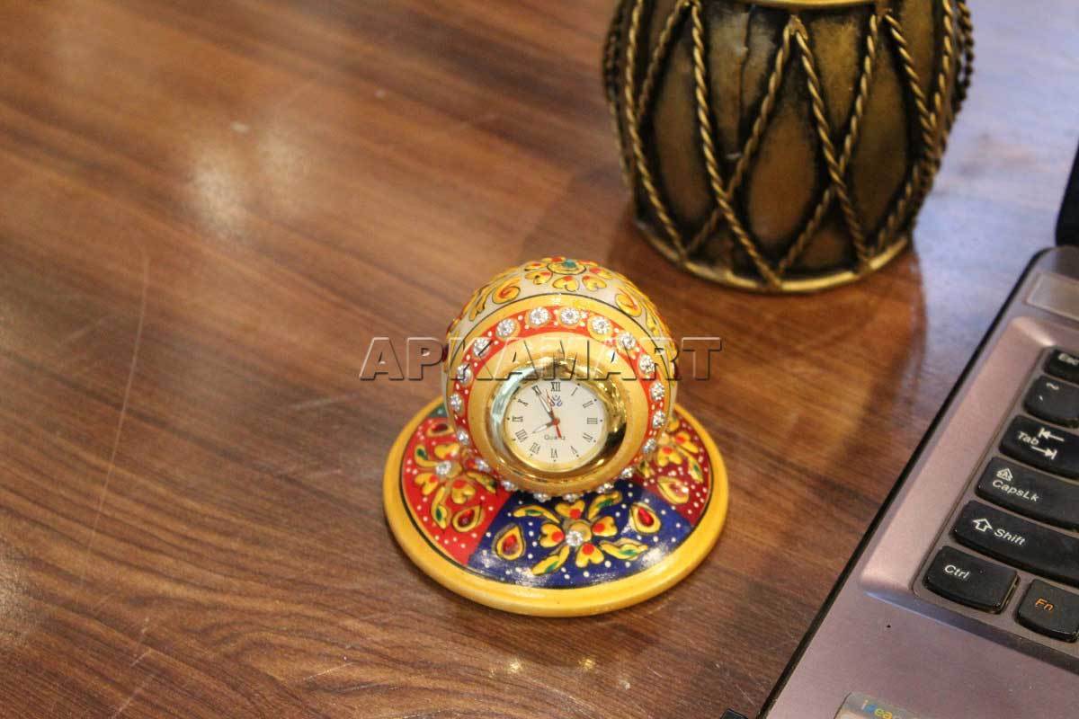 Marble Table Clock - For Home & Gifts - 3 Inch - ApkaMart