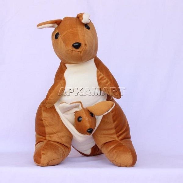 Mother &  Baby Kangaroo Soft Toy - ApkaMart