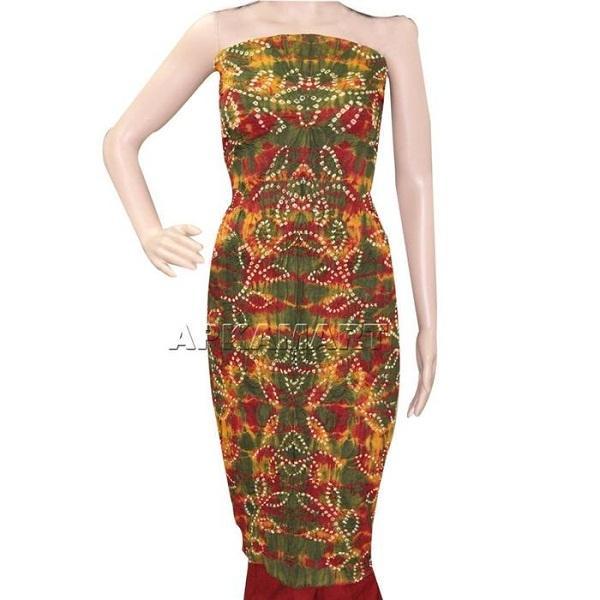 Multicolor Tie and Dye Dress Material - ApkaMart