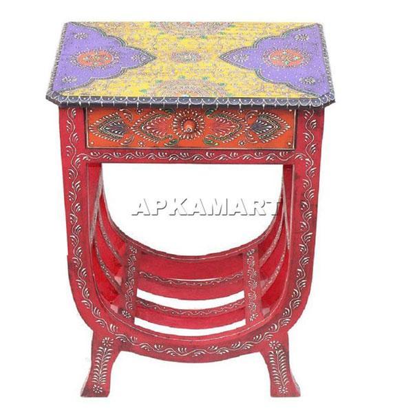 Bedside Table with Drawer|Side Table for Bedroom with Storage Drawer - 24 Inch - ApkaMart