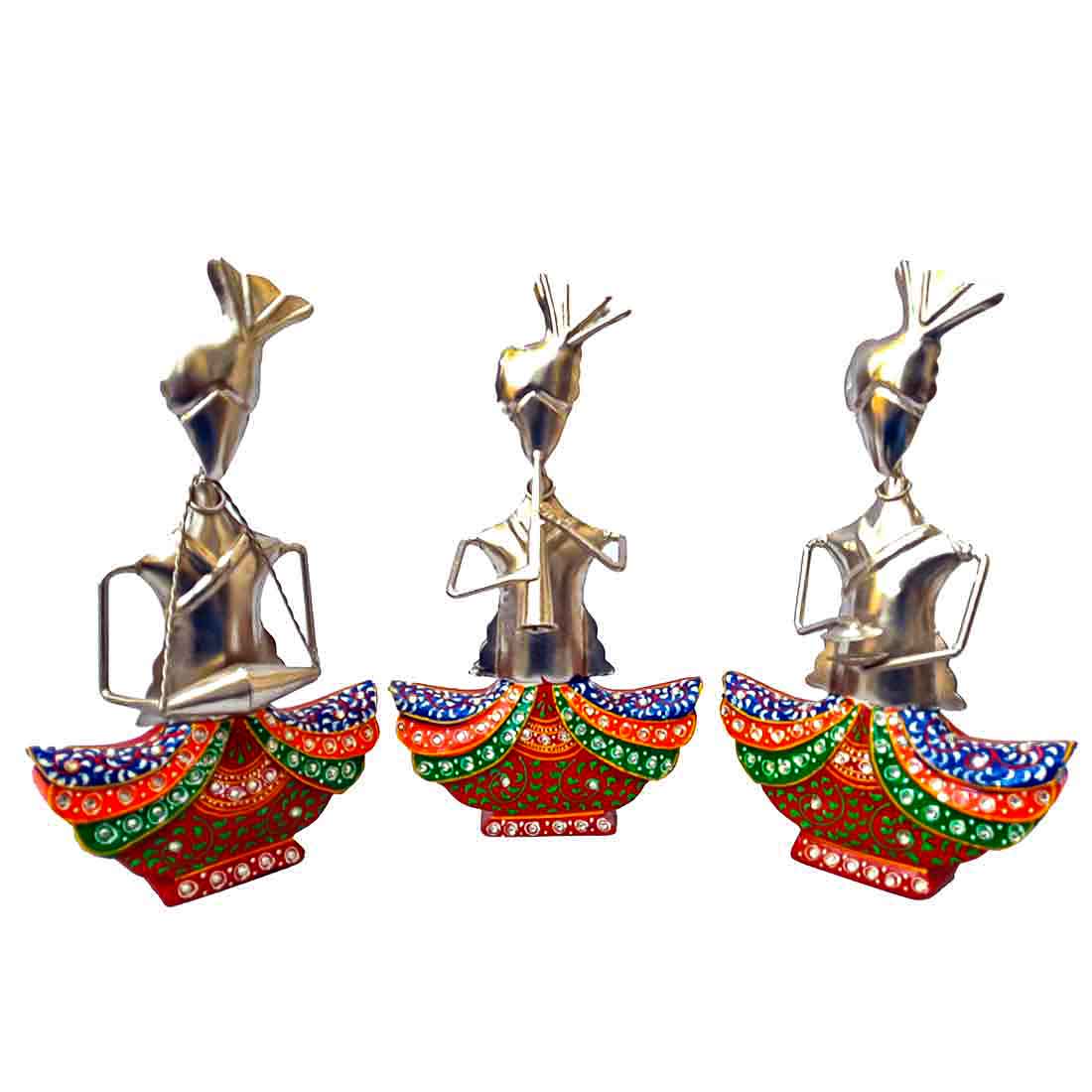 Tribal Musician - Human Figurine - Unique Showpiece for Living Room -12 Inch-Set of 3 - ApkaMart