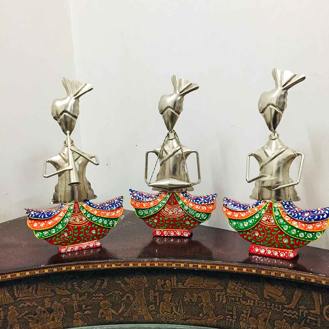 Tribal Musician - Human Figurine - Unique Showpiece for Living Room -12 Inch-Set of 3 - ApkaMart