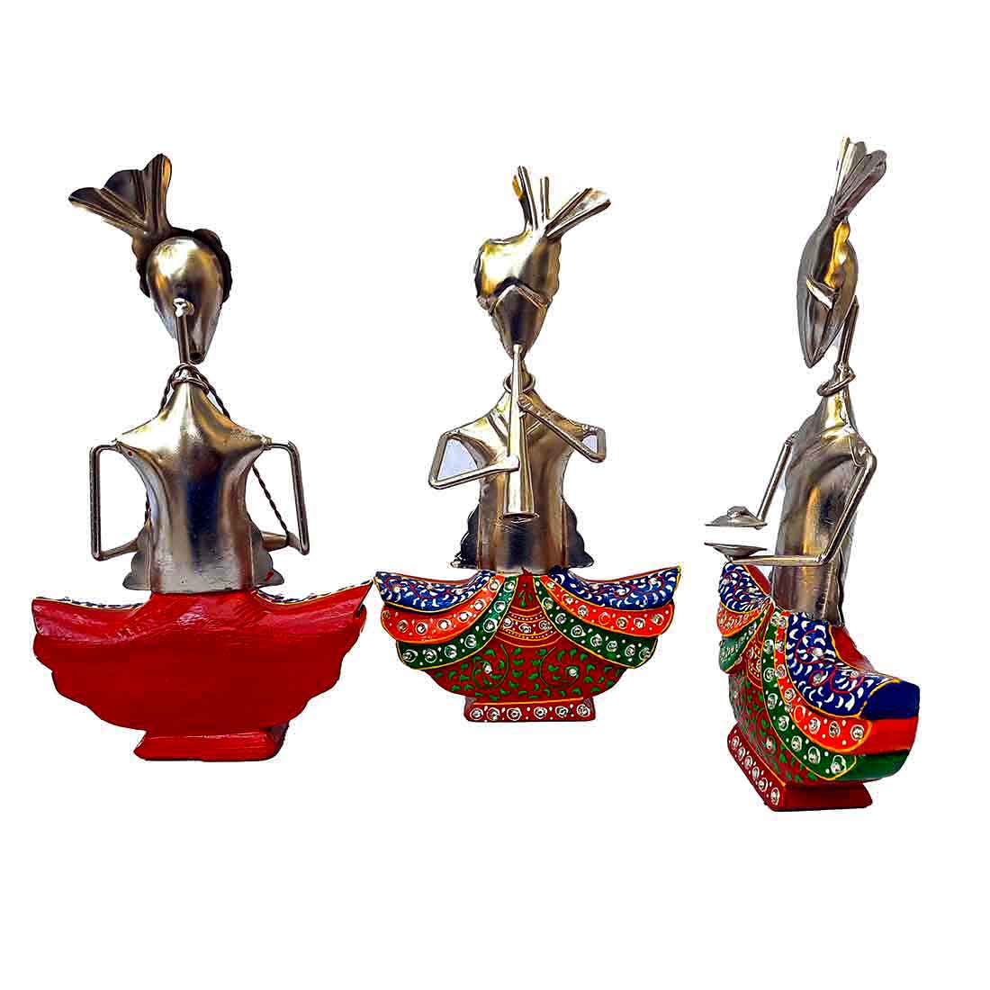 Tribal Musician - Human Figurine - Unique Showpiece for Living Room -12 Inch-Set of 3 - ApkaMart