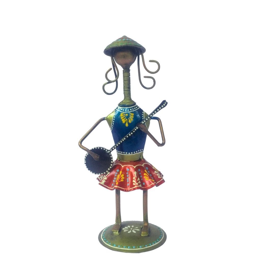 Musician with Sitar - Female Figurines - for Side Table Decoration - 8 Inch - ApkaMart