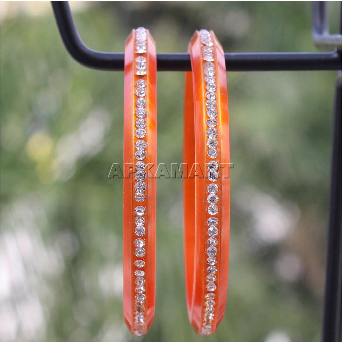 Orange Beads Bangles - ApkaMart