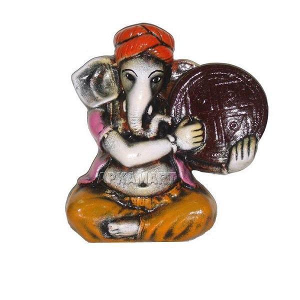 Orange Dalphee Ganesh Wall Hanging 10 Inch - ApkaMart