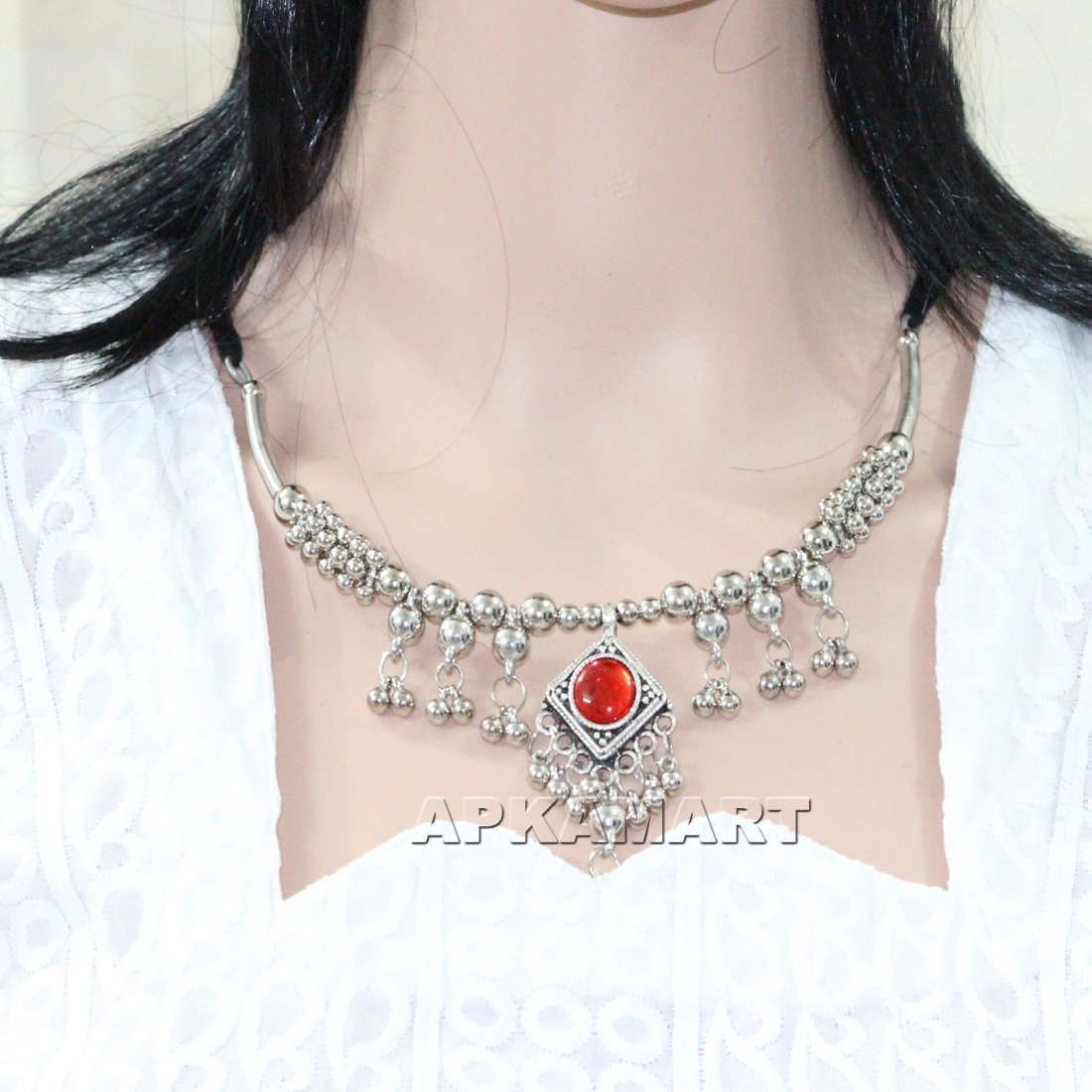 Oxidised Traditional Necklace - ApkaMart