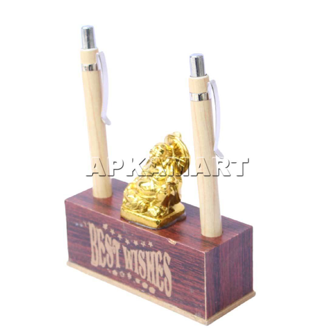 Pen Pencil Holder -Wooden Pen Stand -for Gifts - 5 Inch - ApkaMart