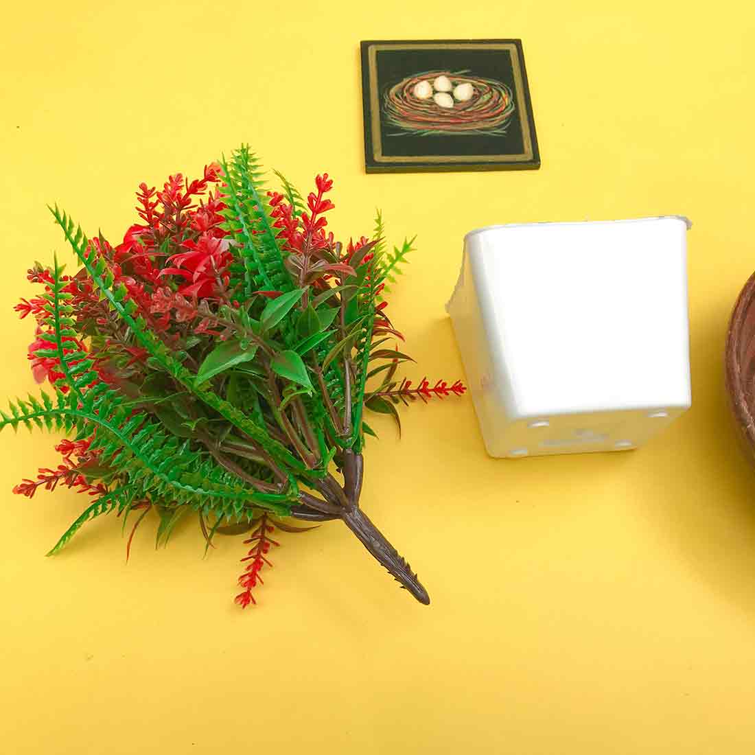 Plastic Plants - Flowers Bunch - For Table & Home Décor - ApkaMart
