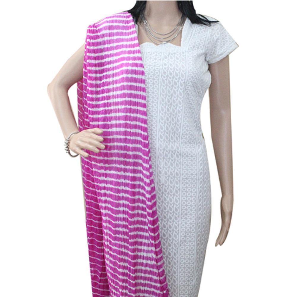 Pink Leheriya Dupatta - ApkaMart