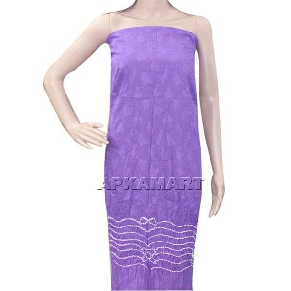 Purple and White Tie and Dye Dress Material - ApkaMart