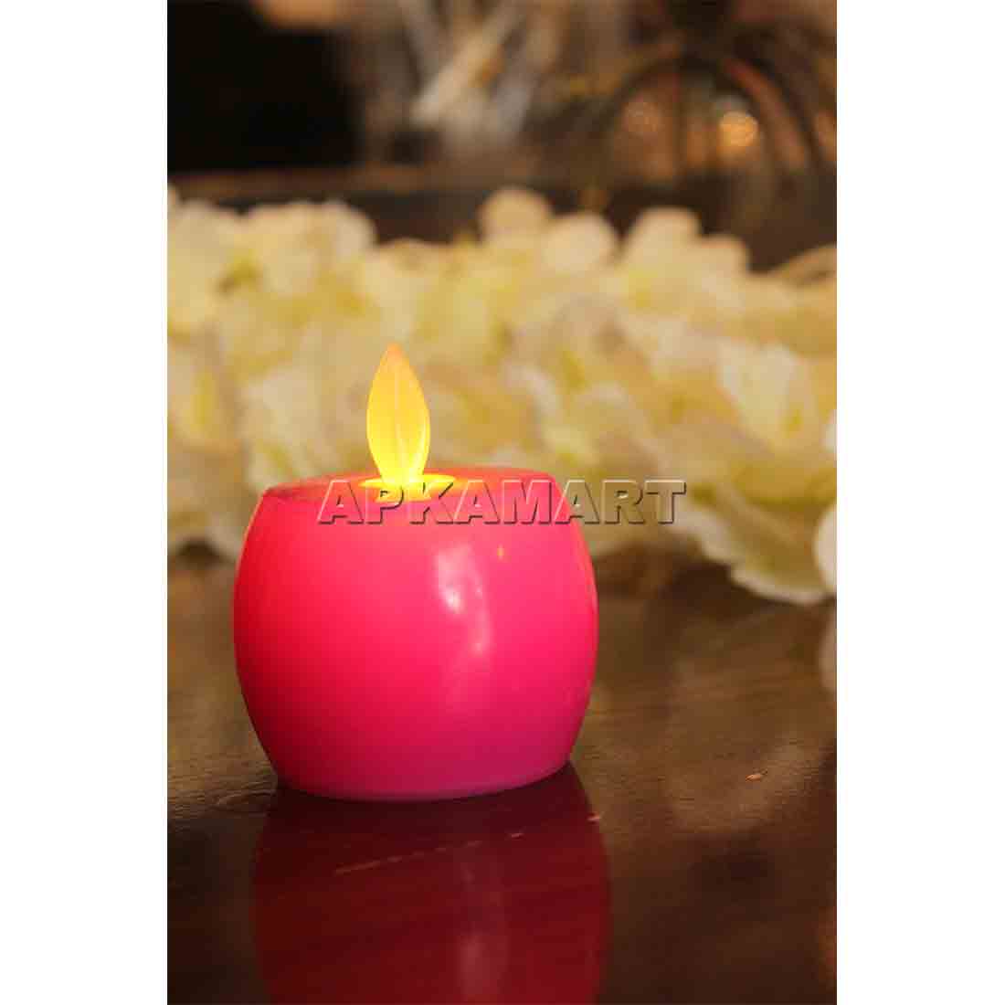 LED Candle -  For Diwali | Christmas | Wedding & Home Decor - 3 Inches - ApkaMart