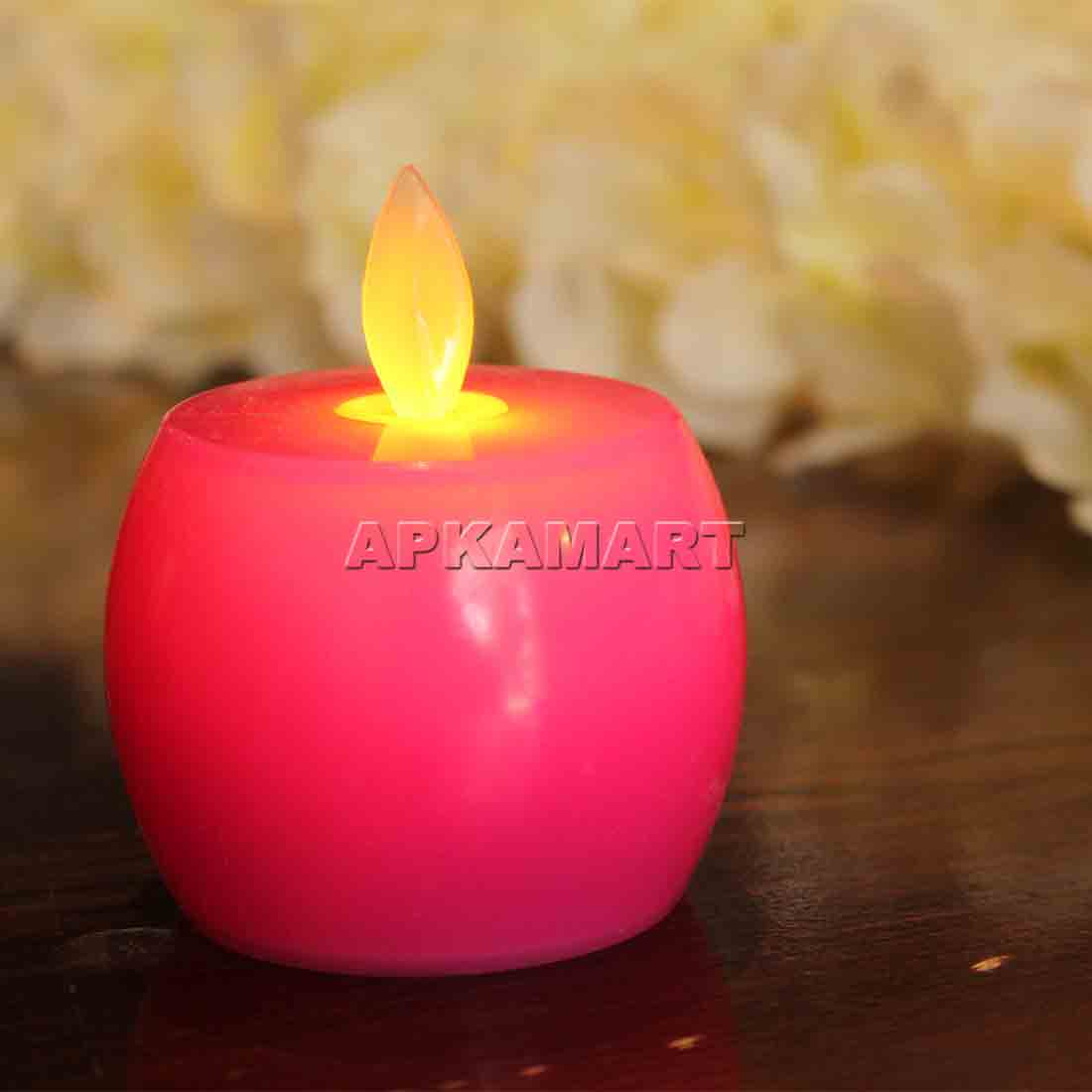 LED Candle -  For Diwali | Christmas | Wedding & Home Decor - 3 Inches - ApkaMart
