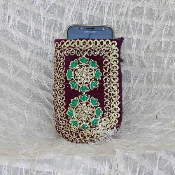 Buy Purple Flower Mobile Pouch Online Best Prices