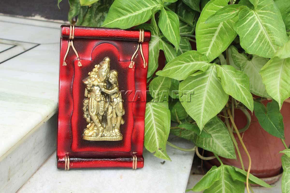Radha Krishna Idol for Home Wall Hanging - 11 Inch - ApkaMart