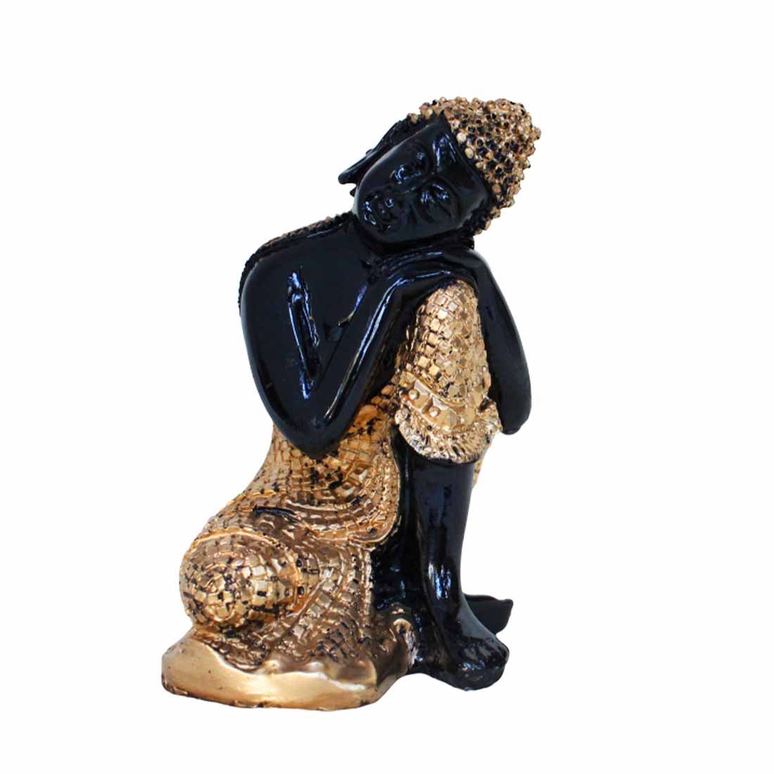 Relaxing Buddha Statue - for Home Decor & Spiritual Living - 6 Inch - ApkaMart