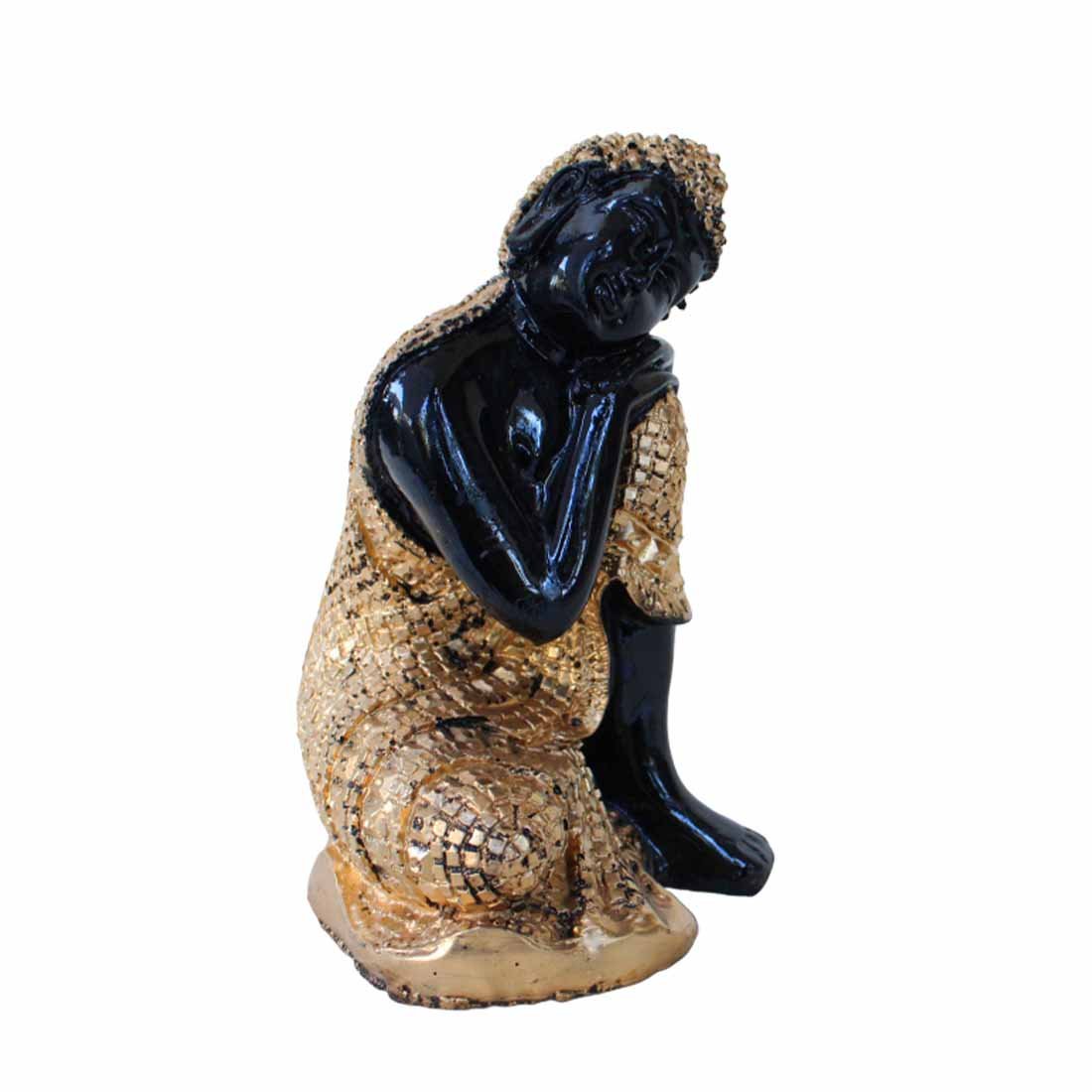 Relaxing Buddha Statue - for Home Decor & Spiritual Living - 6 Inch - ApkaMart