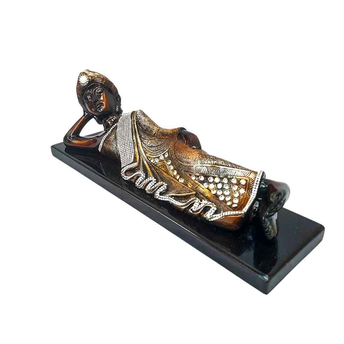 Sleeping Buddha Statue - for Desk Decor & Gifts -14 Inch - ApkaMart