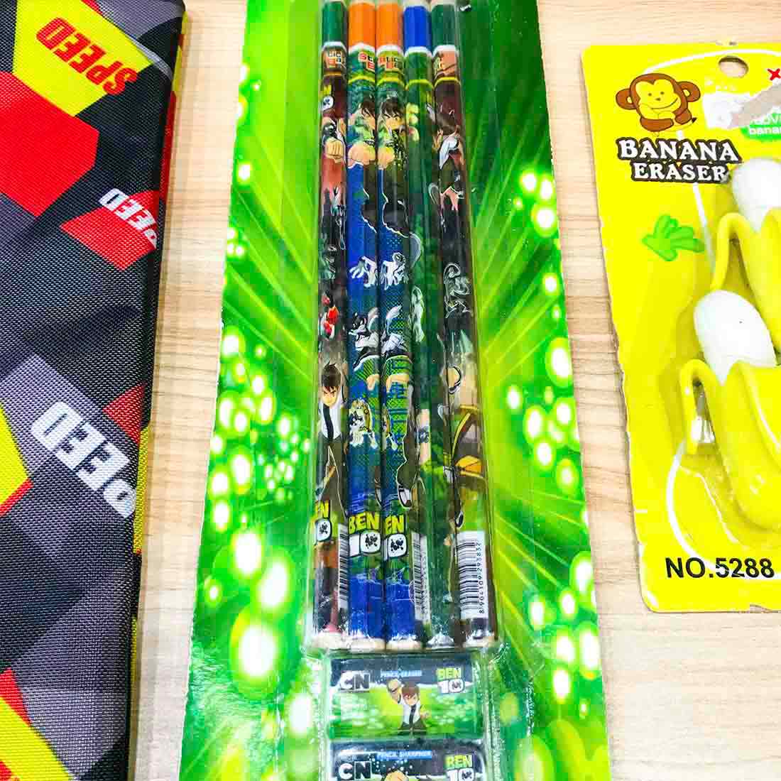 Set of Stationery - Pencil Box Pouch - Students Stationery Pouch - For Girls & Boys - ApkaMart