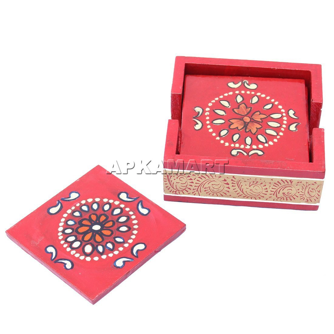 Coffee Coaster Set - 4 Inch - For Table Decor & Gift - ApkaMart