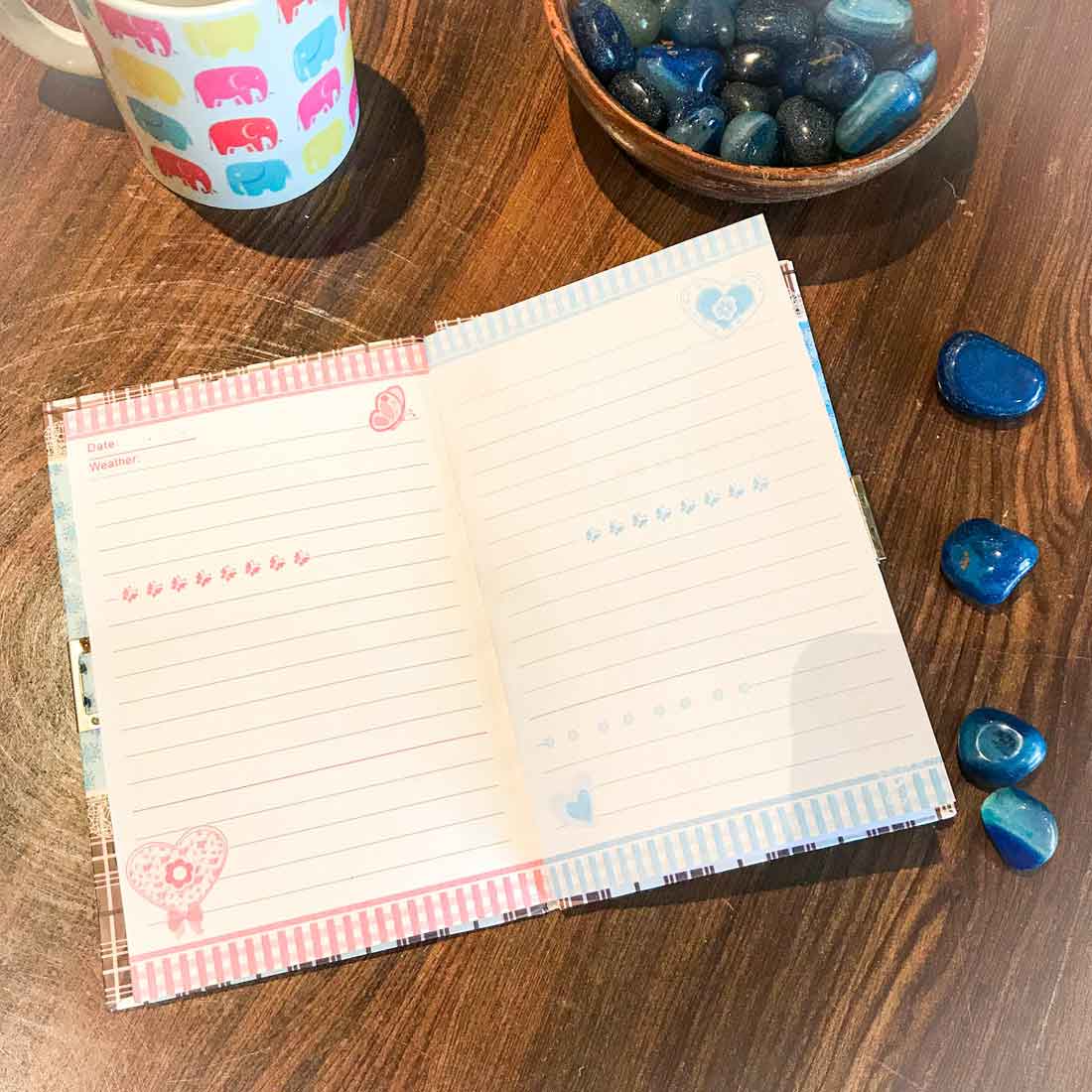Teddy Design Note Book with Lock Diary for Kids Secure Journal Creative Writing Pad Ideal Return Gift for Children - 7 Inch - Apkamart