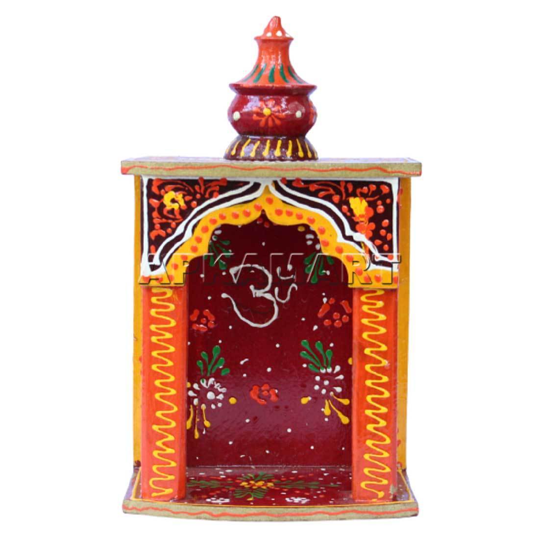Small Temple for Home -Wooden Temple for Home - 10 inch - ApkaMart