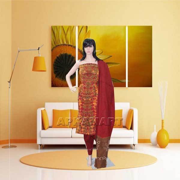 Tie and Dye Dress Material - ApkaMart