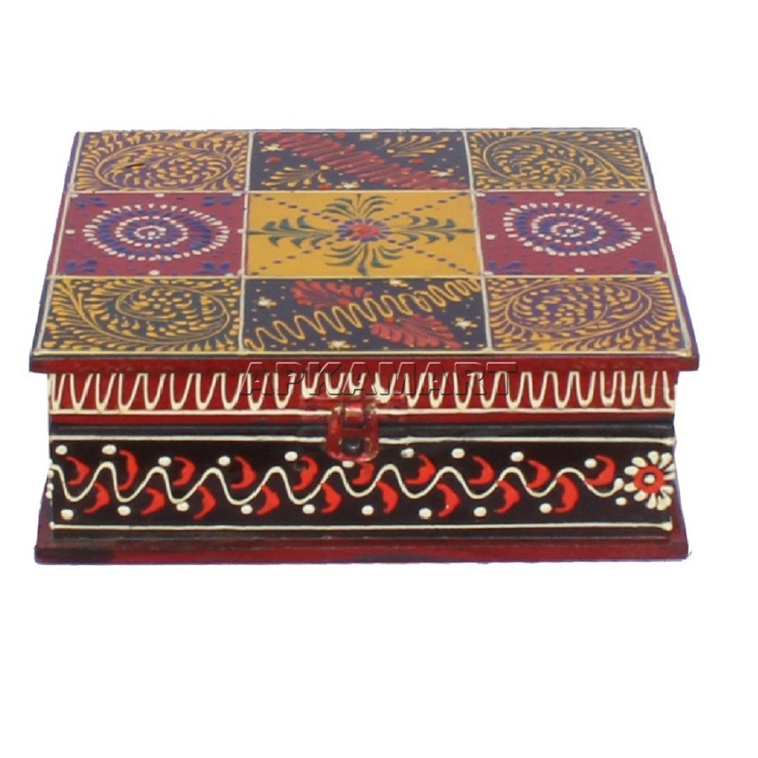 Wooden Jewelry Box | Jewellery Organizer - 10 Inch - ApkaMart