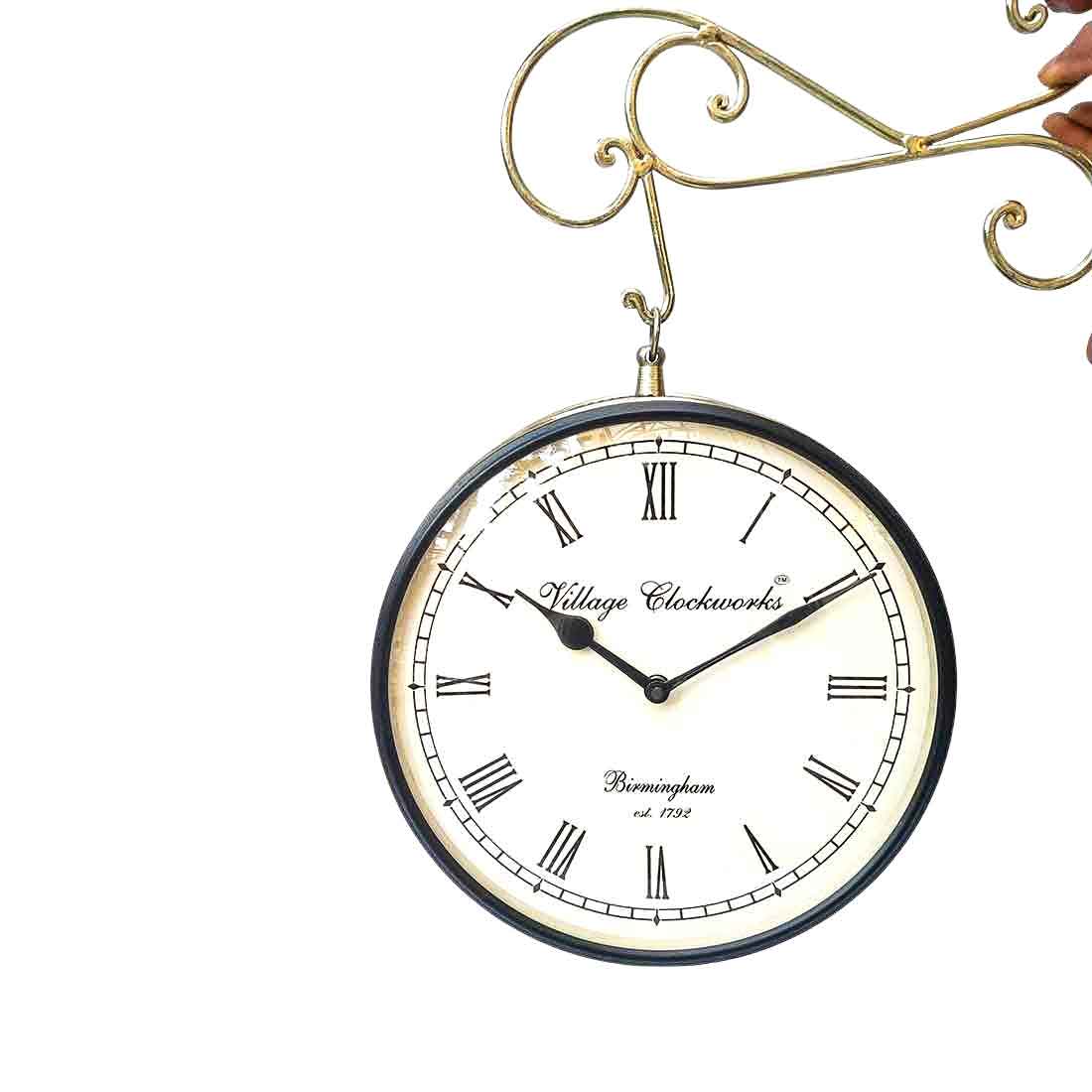 Railway Station Clock - For Home & Wall Décor - 10 Inch - ApkaMart #Style_Style 1