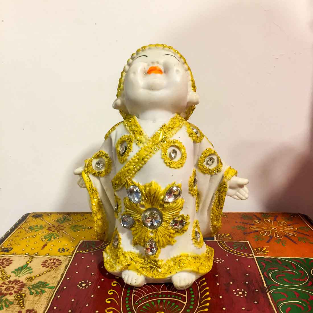 Baby Monk Showpiece - for Home & Garden Decor - 7 Inch - Set of 2 - ApkaMart