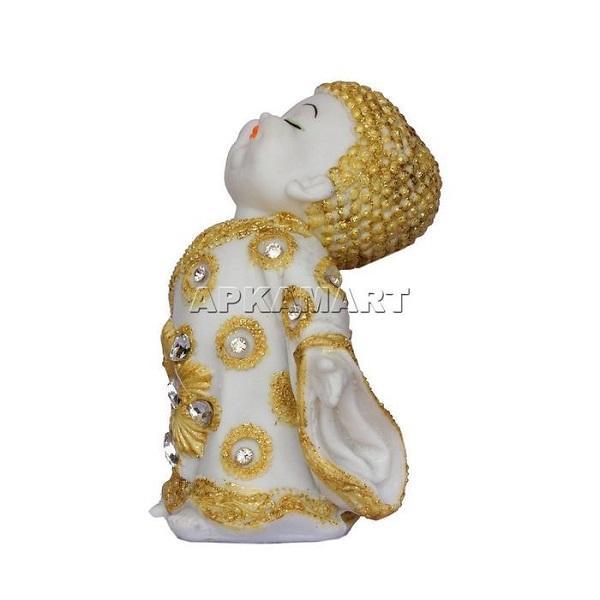 Baby Monk Showpiece - for Home & Garden Decor - 7 Inch - Set of 2 - ApkaMart