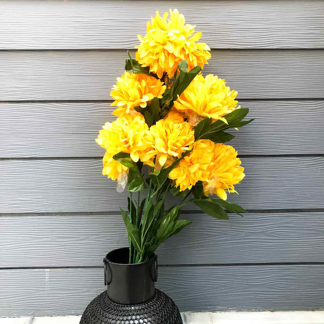 Artificial Flower Bouquet - Yellow Flower - For Vase & Table Décor - ApkaMart