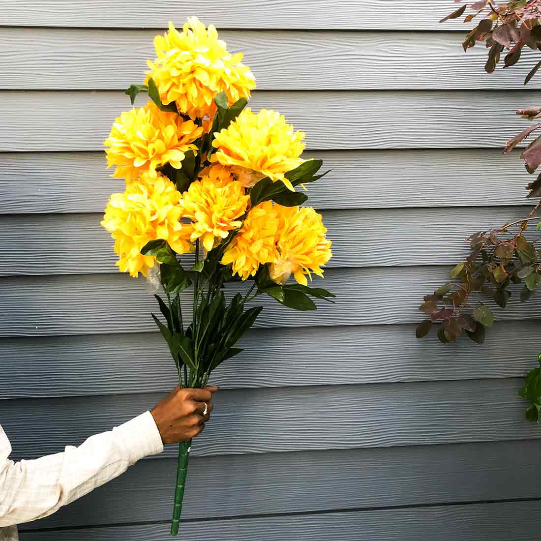 Artificial Flower Bouquet - Yellow Flower - For Vase & Table Décor - ApkaMart