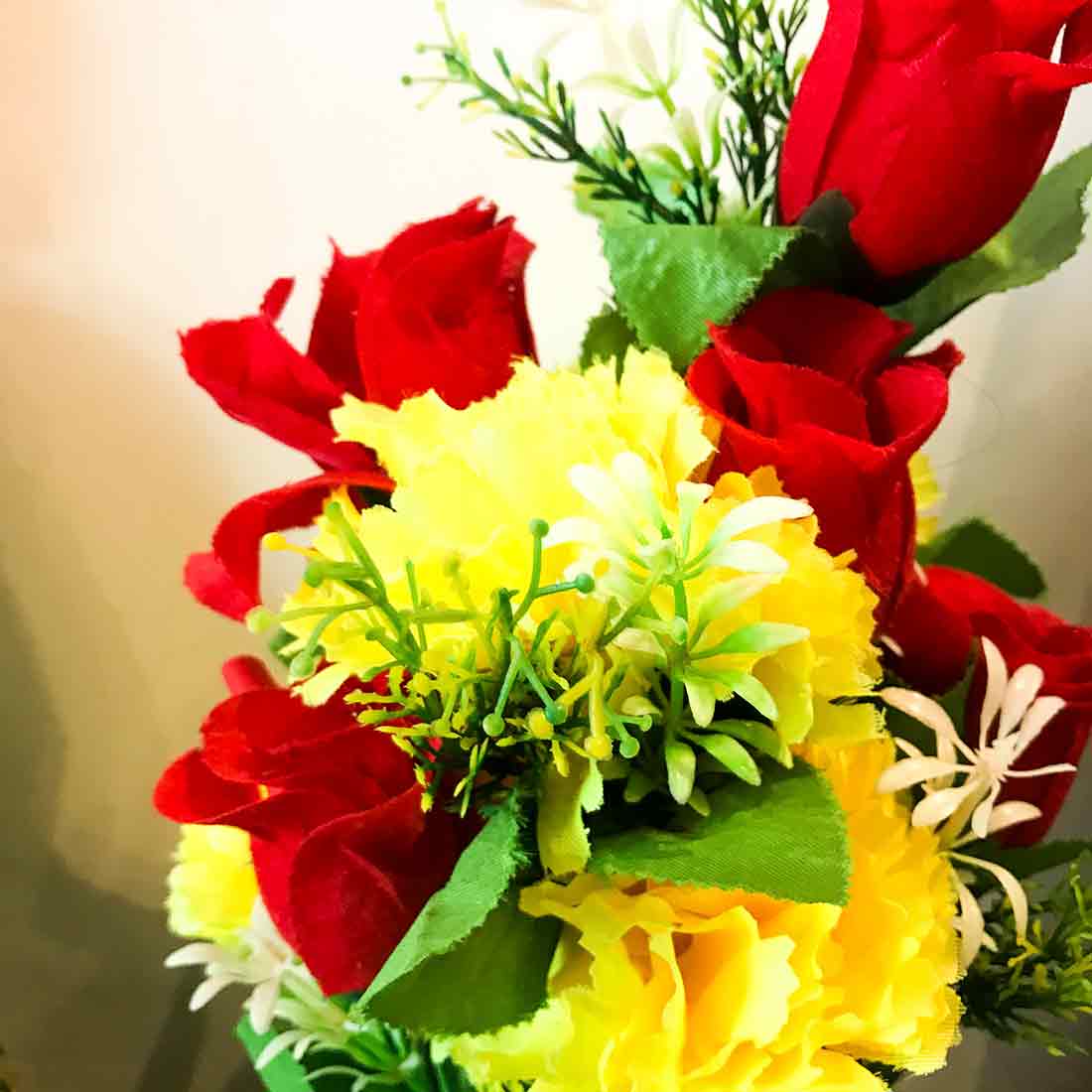 Artificial Roses - Yellow Rose Flowers -For Table & Home Décor - ApkaMart
