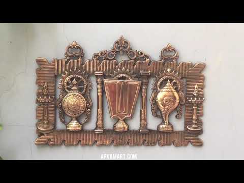 Shankh Chakra Namah Latkan Wall Hanging | Tirupati Balaji Door Hanging - For Home, Entrance, Main Gate Decor & Gift - 19 inch - Apkamart