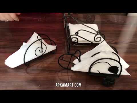 Napkin Holder | Tissue Paper Stand - For Dining Table, Kitchen, Bathroom, Center Table Decorative Items - 7 Inch - Apkamart