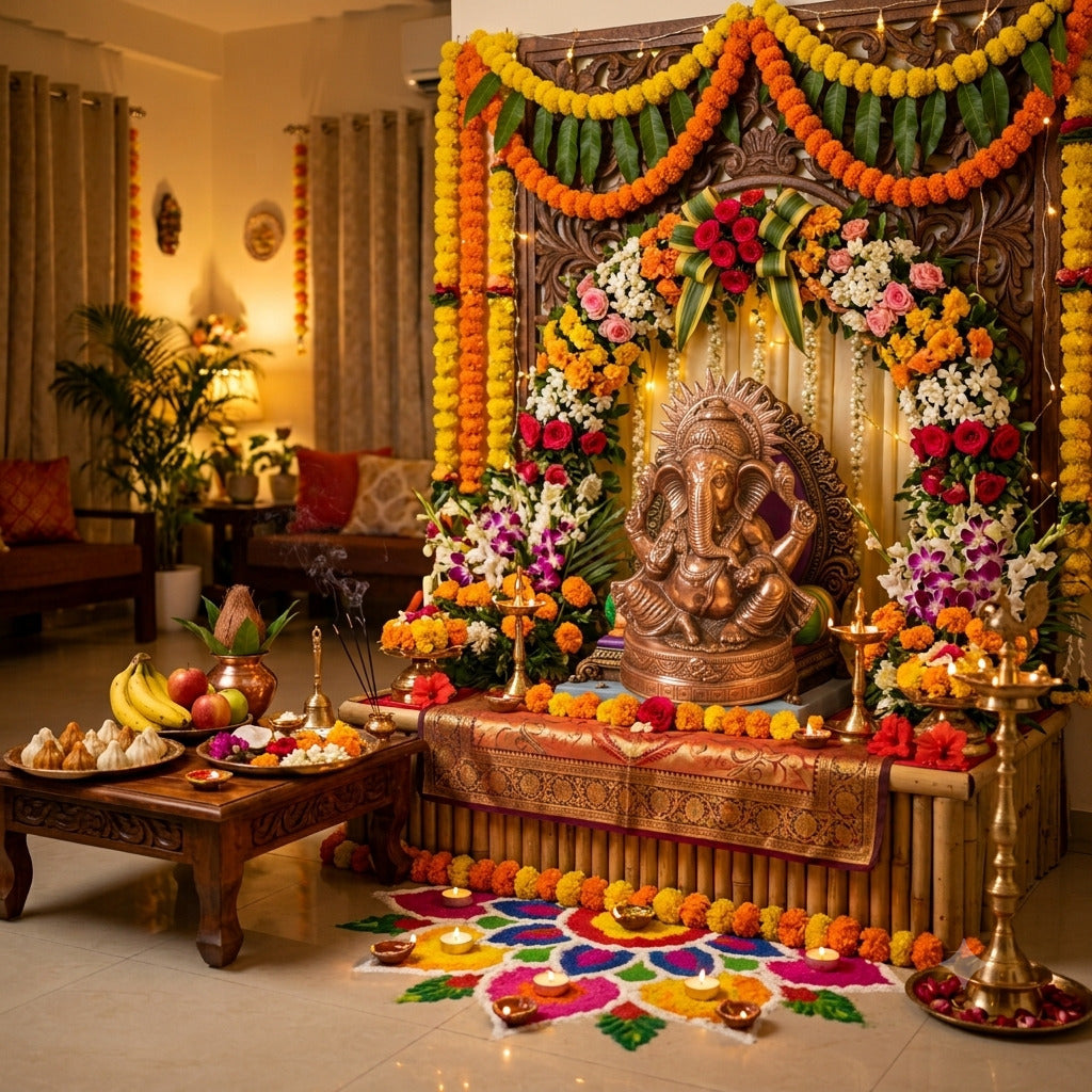 Ganesh Chaturthi Decoration Ideas to Welcome Bappa Home-Apkamart