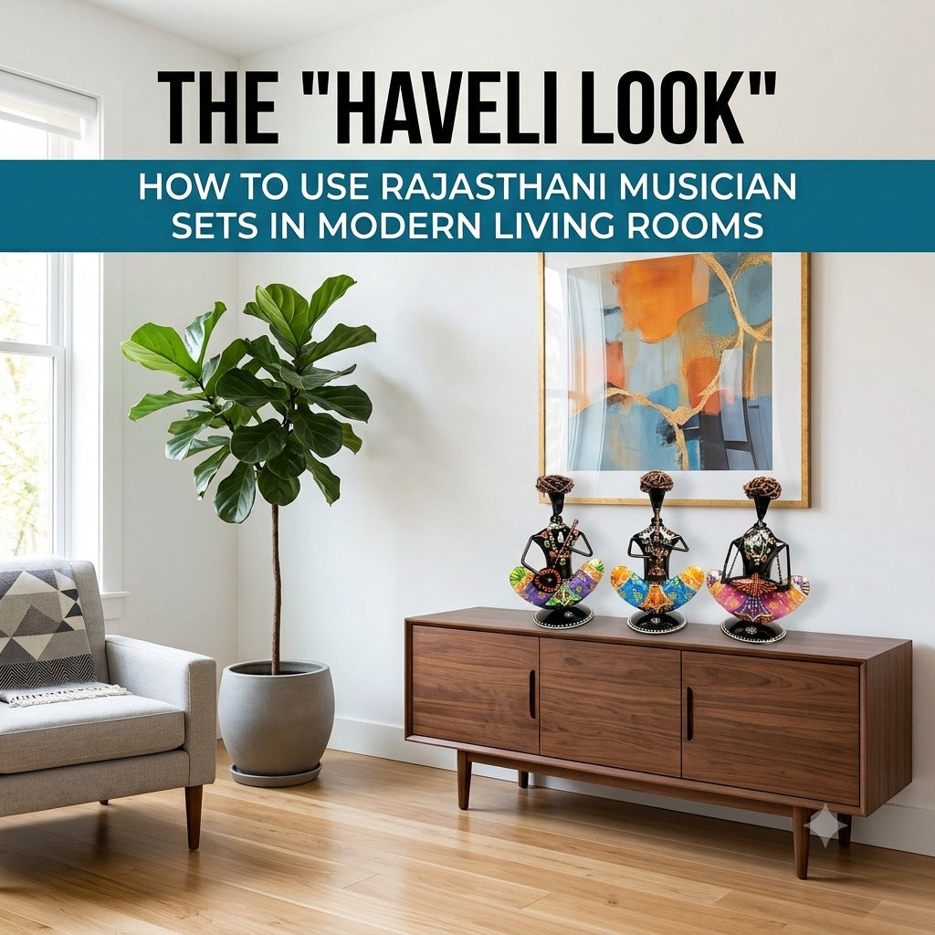 The "Haveli Look": How to Use Rajasthani Musician Sets in Modern Living Rooms