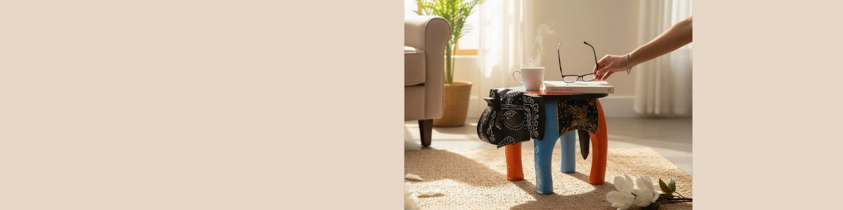 Small Wooden Elephant Stools – Buy Handcrafted Online