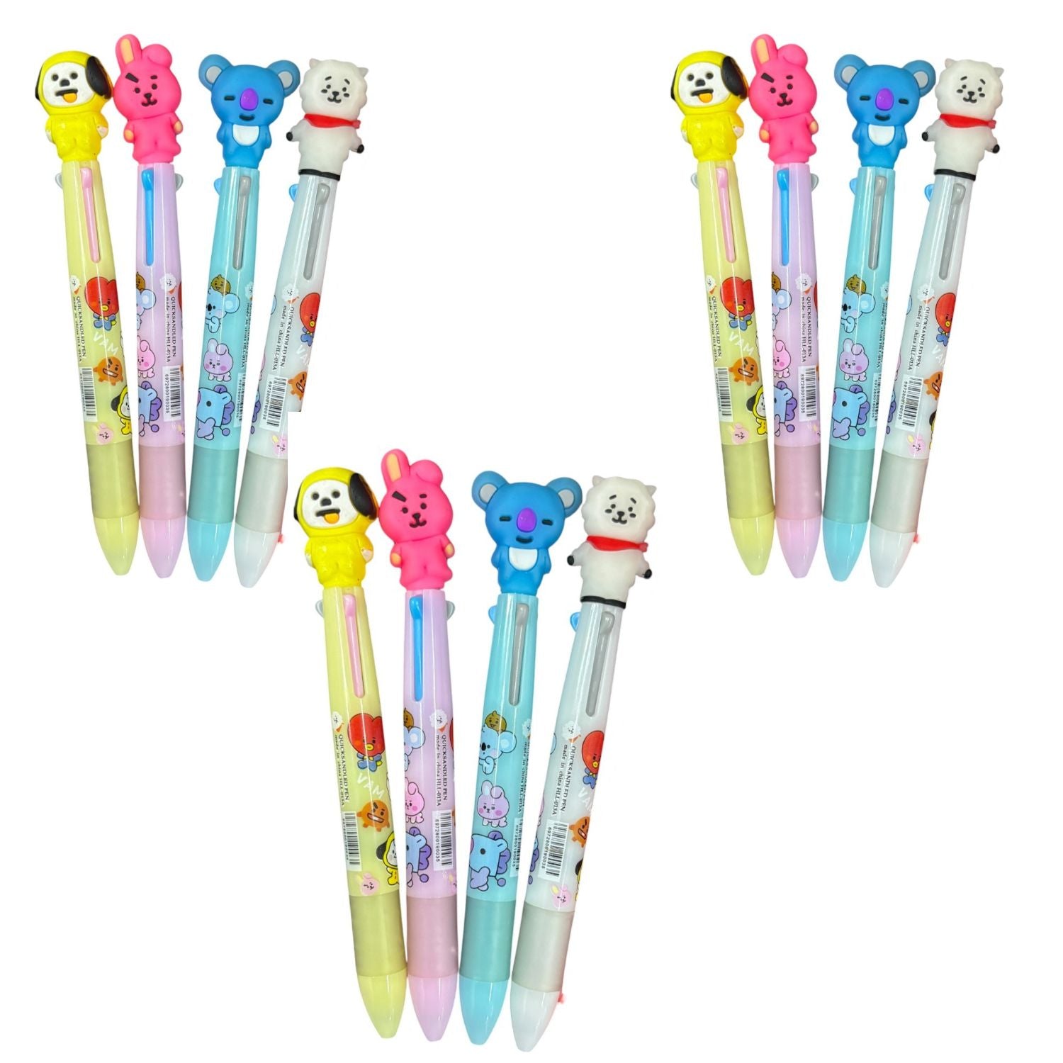 Cool & Stylish 3 in 1 Ballpoint pen - for Kids | Animal & Heart design on top |design ballpoint pen, creative pen | Best for Gift & Return Gift Pack of 2 - Apkamart #Style_Pack Of 12