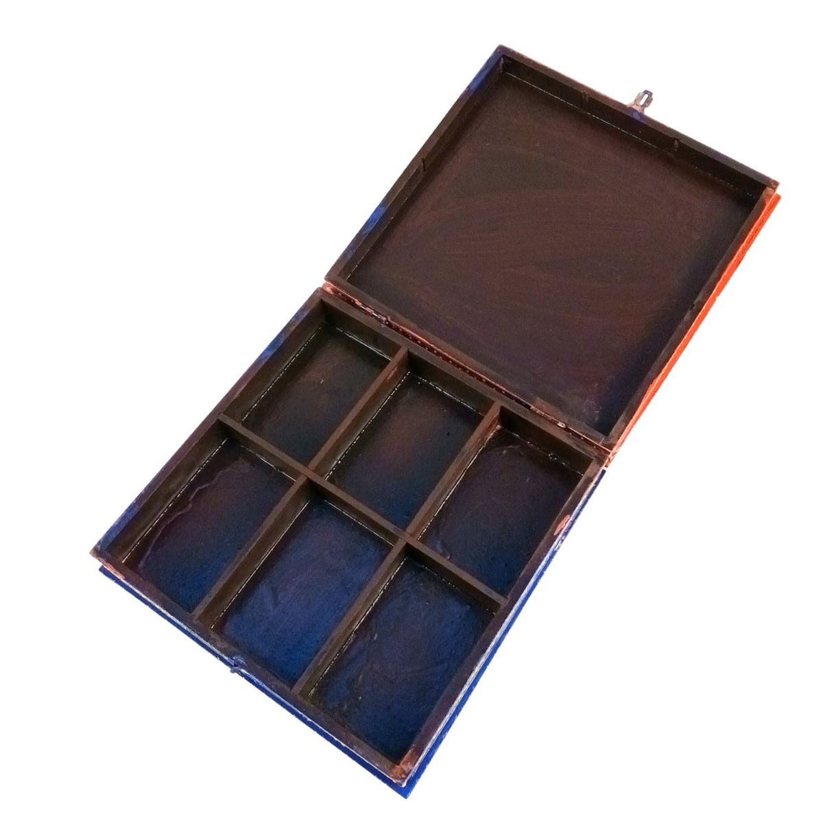 Wooden Dry Fruit Box - 6 Compartment- 10 Inch