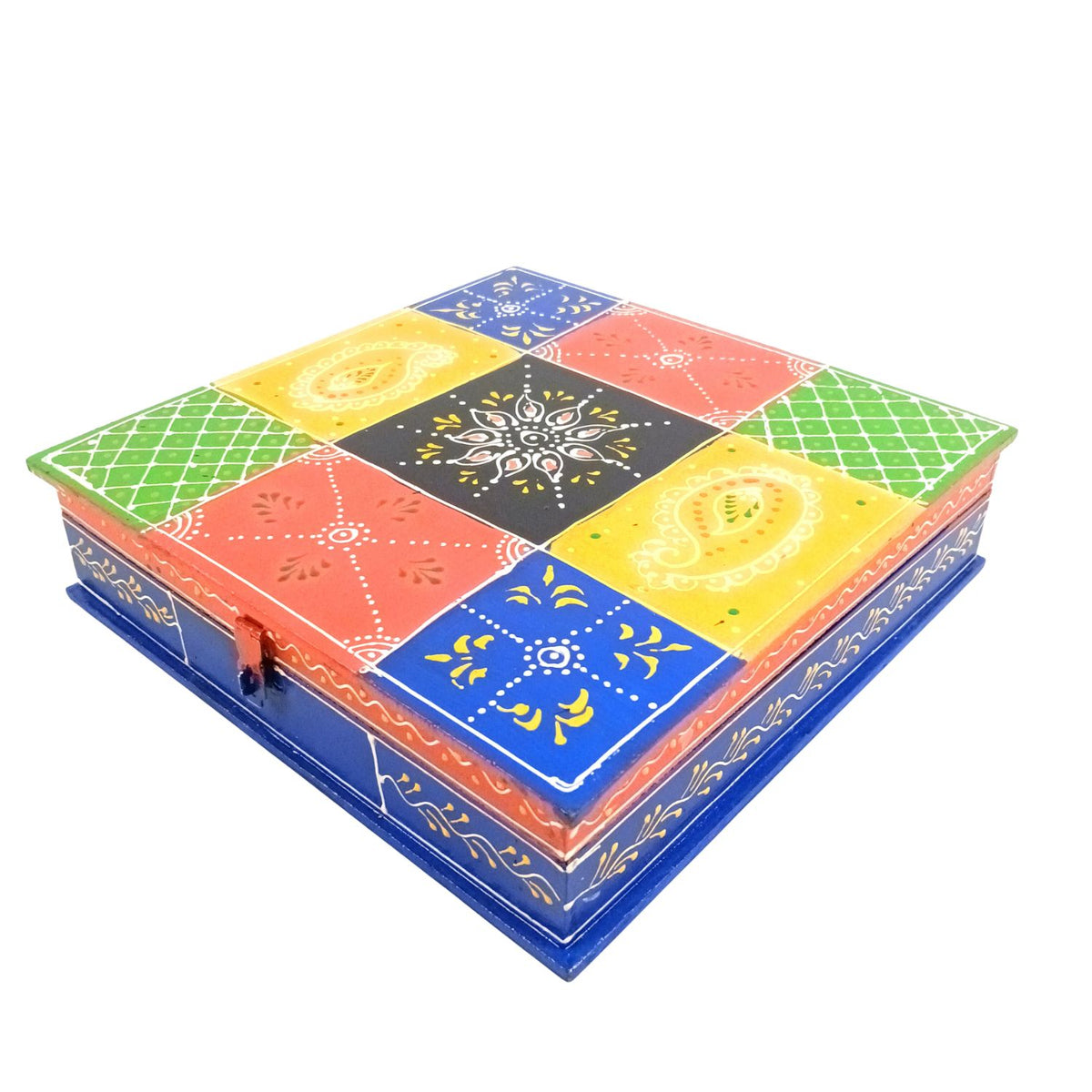 Wooden Dry Fruit Box - 6 Compartment- 10 Inch