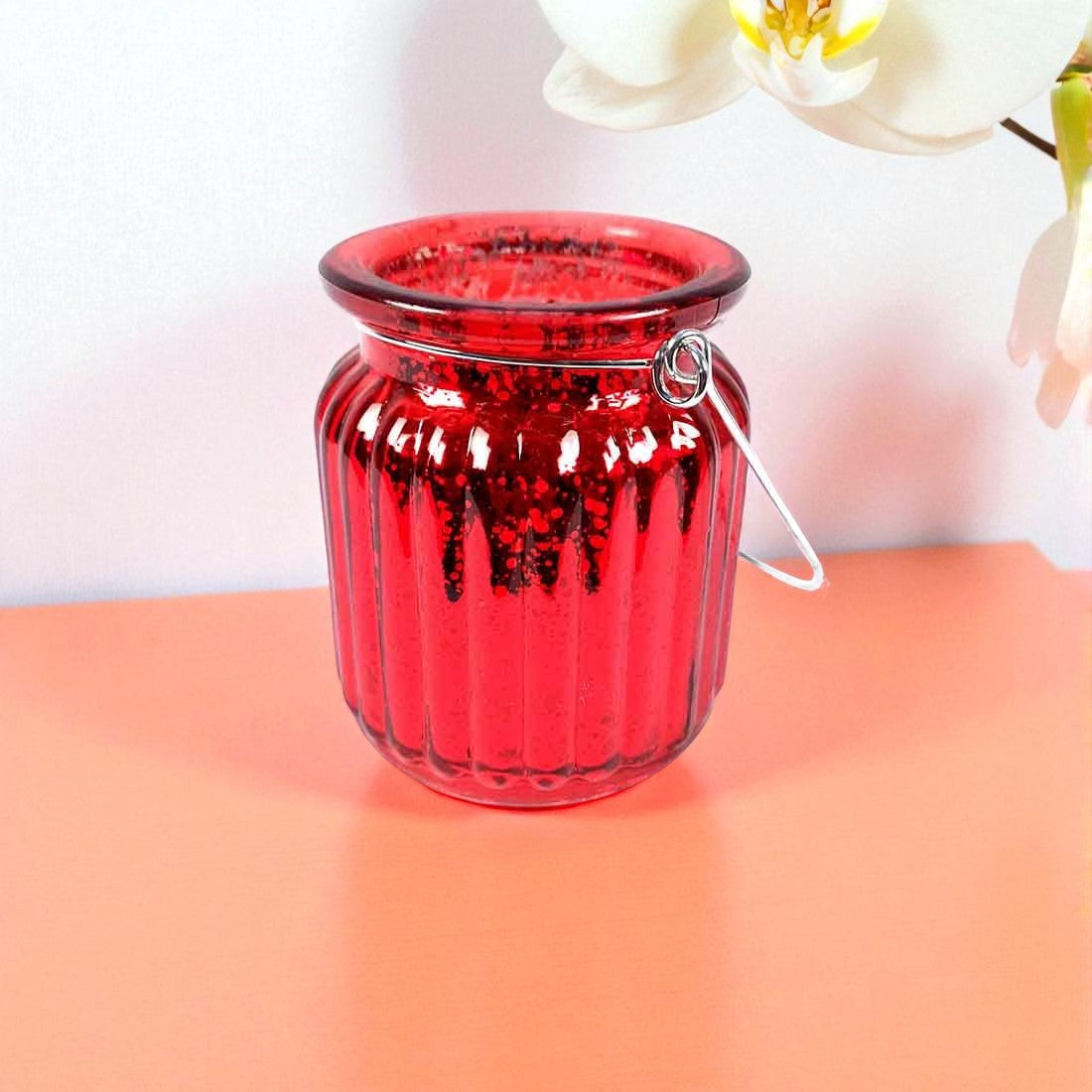 Handcrafted Glass Candle Holder for Table Decor & Gifts - 8 Inch - Apkamart